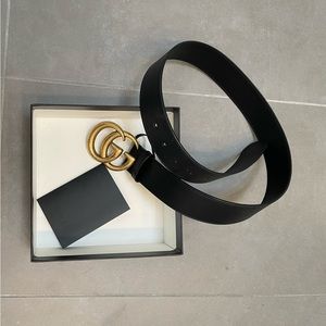 Gucci Wide Black Leather Belt